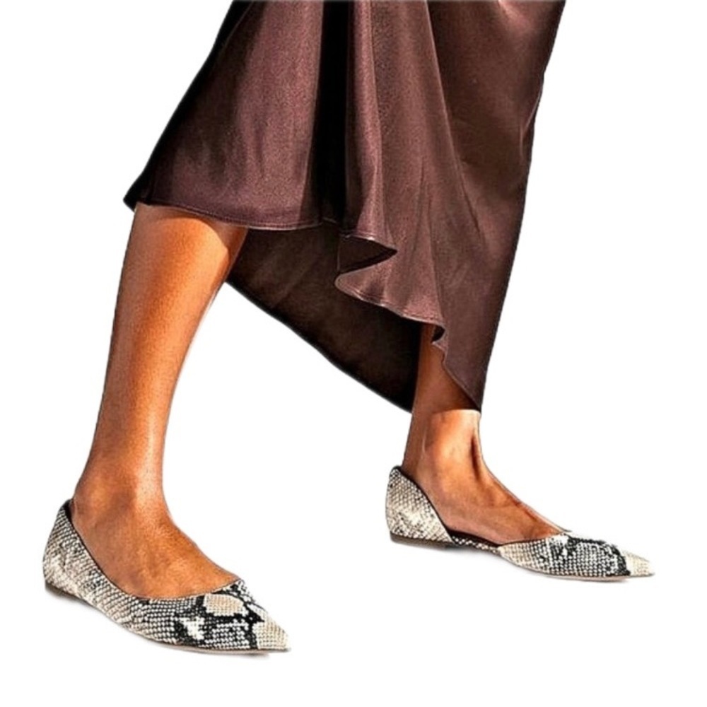 Sz 5.5 Ismene Natural Snake Slip on Flats NIB - Picture 9 of 9